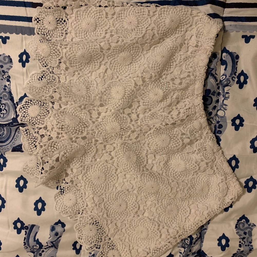 White lacey shorts!